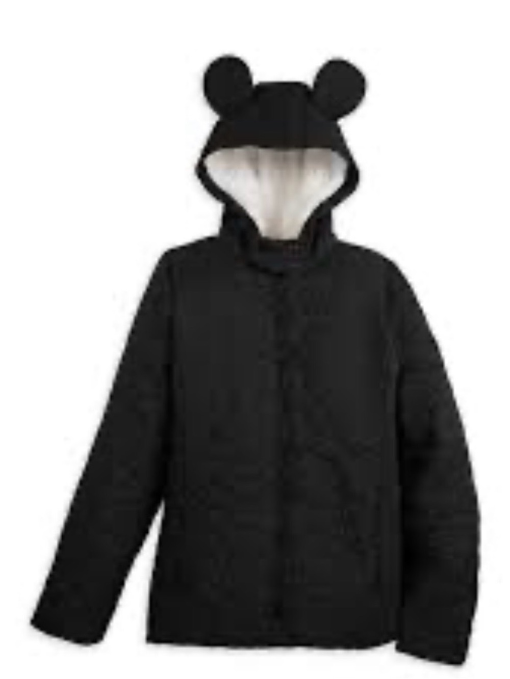Disney Mickey Mouse ear quilted Sherpa lined hooded jacket